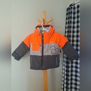 Gusti Vibrant Orange and Soft Gray Jacket